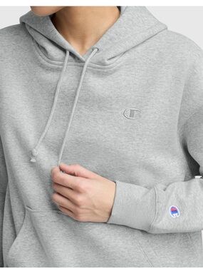 Champion Authentic Men's Long Sleeve Solid Gray Pullover Hoodie Size M